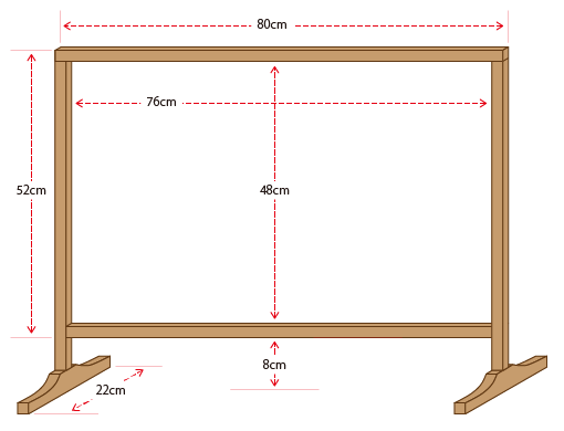 アクリルパネル標準サイズ・寸法図